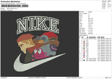 Nike Cartoon Embroidery File 4 sizes