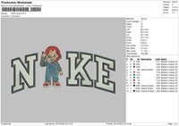 Nike Chucky 02 Embroidery File 5 sizes