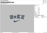 Nike Cowboy Star Embroidery File 6 sizes