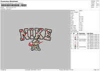 Nike Cow Pink Embroidery File 7 size
