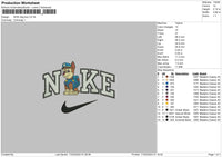 Nike Dog Boy Embroidery File 6 sizes