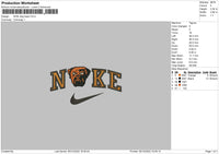 Nike Dog Head Embroidery File 6 Sizes