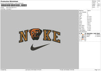 Nike Dog Head Embroidery File 6 Sizes