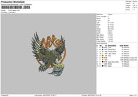 Nike Eagle Embroidery File 4 sizes