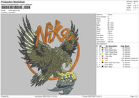 Nike Eagle Embroidery File 4 sizes