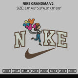 Nike Grandma V2 Embroidery File 6 sizes