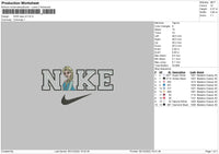 Nike Elsa v2 Embroidery File 6 sizes