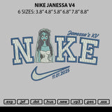 Nike Janessa V4 Embroidery File 6 sizes