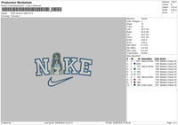 Nike Emily Embroidery File 6 sizes