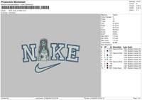 Nike Emily Embroidery File 6 sizes