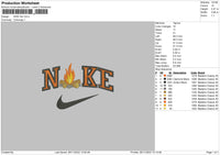 Nike Fire Embroidery File 6 sizes