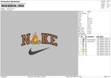 Nike Fire Embroidery File 6 sizes