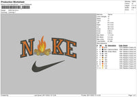 Nike Fire Embroidery File 6 sizes