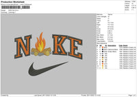 Nike Fire Embroidery File 6 sizes