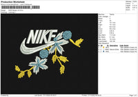 Nike Flowers V5 Embroidery File 6 sizes