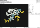 Nike Flowers V5 Embroidery File 6 sizes