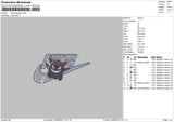 Nike Gengar 24 Embroidery File 6 sizes