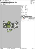 Nike Grinch Halloween Embroidery File 6 sizes