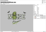 Nike Grinch Halloween Embroidery File 6 sizes