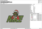 Nike Grinch Xmas 2510 Embroidery File 6 sizes