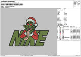 Nike Grinch Xmas 2510 Embroidery File 6 sizes
