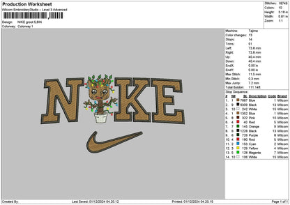 Nike Groot 02 Embroidery File 6 sizes