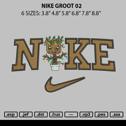 Nike Groot 02 Embroidery File 6 sizes