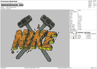 Nike Hammers Embroidery File  sizes
