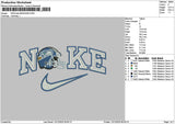Nike Helmet 1112 Embroidery File 6 sizes