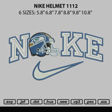 Nike Helmet 1112 Embroidery File 6 sizes