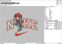 Nike Spider Hoodie Embroidery File 6 sizes