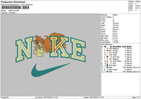 Nike Lina Embroidery File 6 sizes