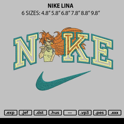 Nike Lina Embroidery File 6 sizes