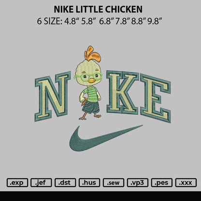 Nike Little Chicken Embroidery File 6 sizes