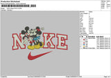 Nike Mickey Kiss Embroidery File 6 sizes