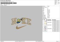 Nike Minion V1 Embroidery File 4 size