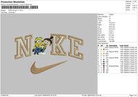 Nike Minion V1 Embroidery File 4 size