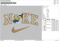 Nike Minion V1 Embroidery File 4 size