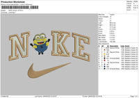 Nike Minion V2 Embroidery File 4 size