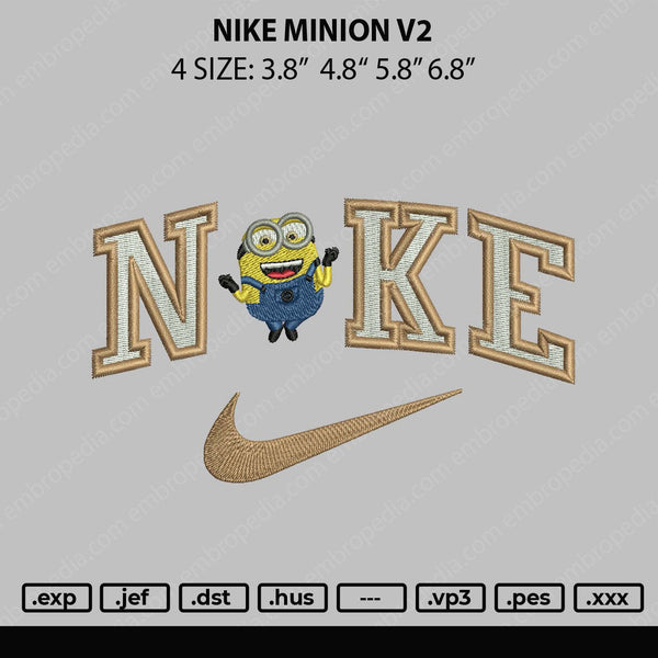Nike Minion V2 Embroidery File 4 size