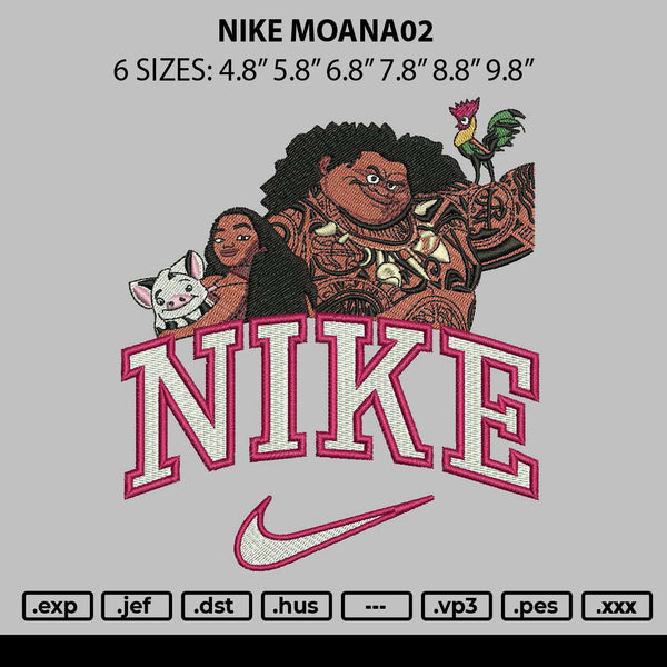 Nike Moana02 Embroidery File 6 sizes