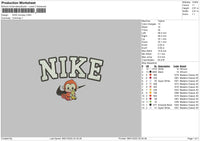 Nike Monkey Embroidery File 4 size