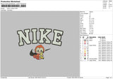Nike Monkey Embroidery File 4 size