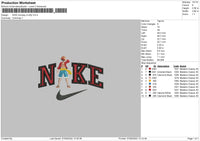 Nike Monkey D Lufyy Embroidery File 5 sizes