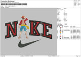 Nike Monkey D Lufyy Embroidery File 5 sizes