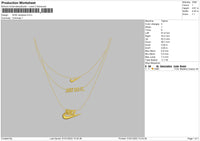 Nike Necklace Embroidery File 4 size