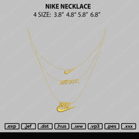 Nike Necklace Embroidery File 4 size