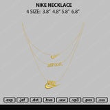 Nike Necklace Embroidery File 4 size