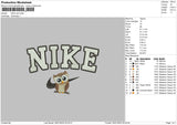 Nike Owl Embroidery File 4 size