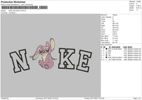Nike Pink Stitch V02 Embroidery File 6 sizes
